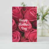 Carte de fête des mères florale rose (Debout devant)