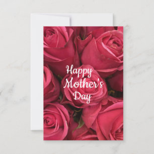 Carte de fête des mères florale rose