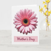 Carte de fête des mères florale rose (Fleur jaune)