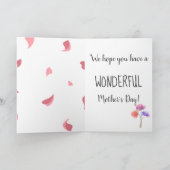 Carte de fête des mères florale rose et lavande (Intérieur)