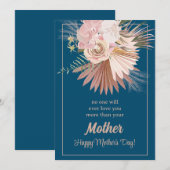 Carte de fête des mères florale rustique – Fleurir (Devant / Derrière)