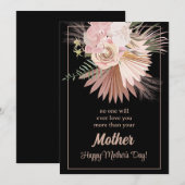 Carte de fête des mères florale rustique sentiment (Devant / Derrière)