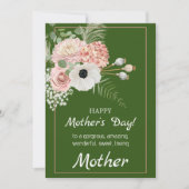 Carte de fête des mères florale rustique sentiment (Devant)