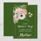 Carte de fête des mères florale rustique sentiment (Devant / Derrière)