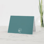Carte de fête des mères florale sarcelle avec papi (Dos)