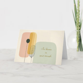 Carte de fête des mères florales minimaliste - She