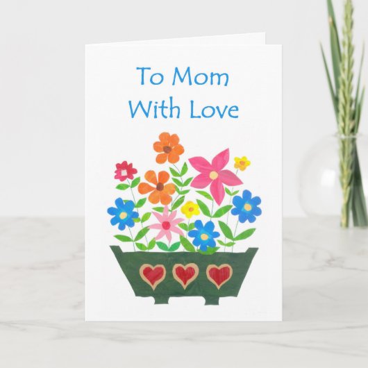 Carte de fête des mères - Flower Power (Devant)