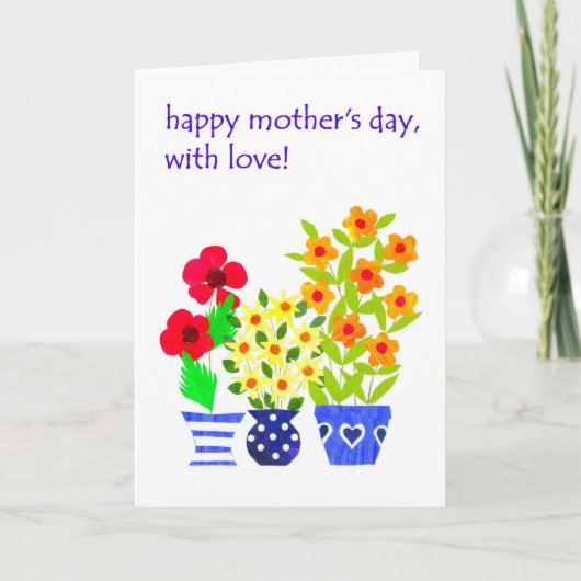 Carte de fête des mères - Flower Power (Devant)