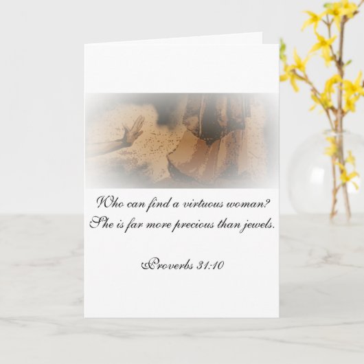 Carte de fête des mères "Foi" (Fleur jaune)