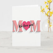 Carte de fête des mères Fuchsia rose (Fleur jaune)