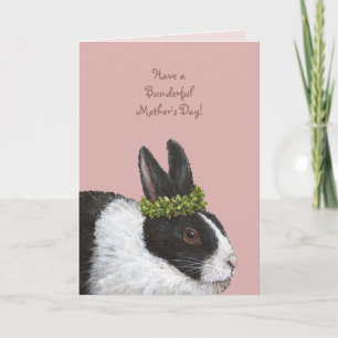 Carte de fête des mères Funny Bunny