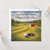 Carte de fête des mères Golf pour maman (Devant/Arrière en situation)