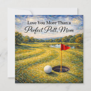 Carte de fête des mères Golf pour maman