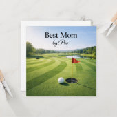Carte de fête des mères Golf pour maman  (Devant/Arrière en situation)