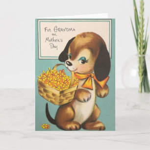 Carte de fête des mères grand-mère vintage