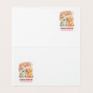 Carte de fête des mères grenouille mignonne chien