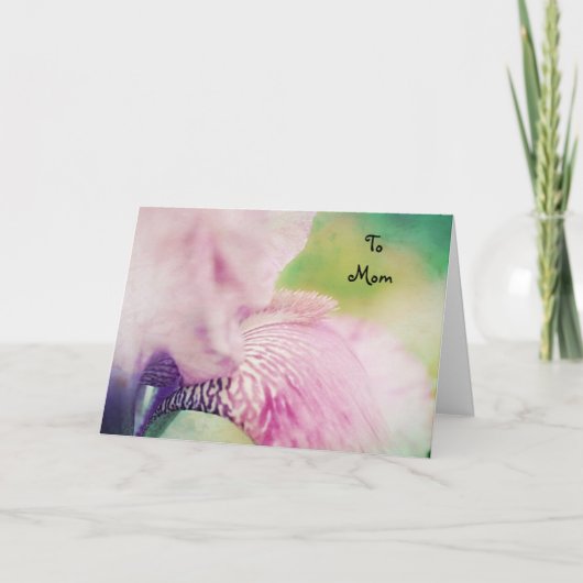 Carte de fête des mères Iris Douce et Belle (Devant)