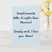 Carte de fête des mères italiennes (Fleur jaune)