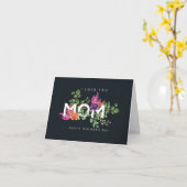 Carte de fête des mères "Je t'aime maman" Florale (Fleur jaune)