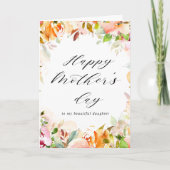 carte de fête des mères joyeuse avec éclaboussure  (Devant)