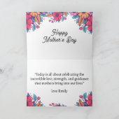 Carte de fête des mères joyeuse couleur violet et  (Intérieur)