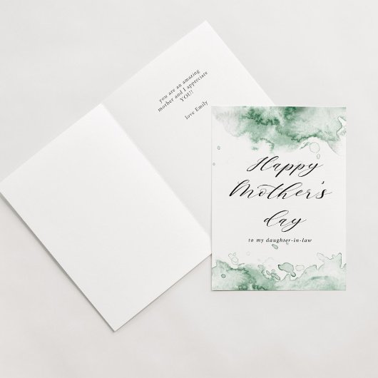 carte de fête des mères joyeuse éclaboussure d'aqu