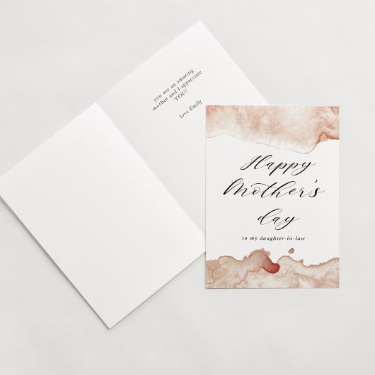 carte de fête des mères joyeuse éclaboussure d'aqu