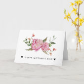 Carte de fête des mères Joyeuse Fête des Mères ave (Fleur jaune)