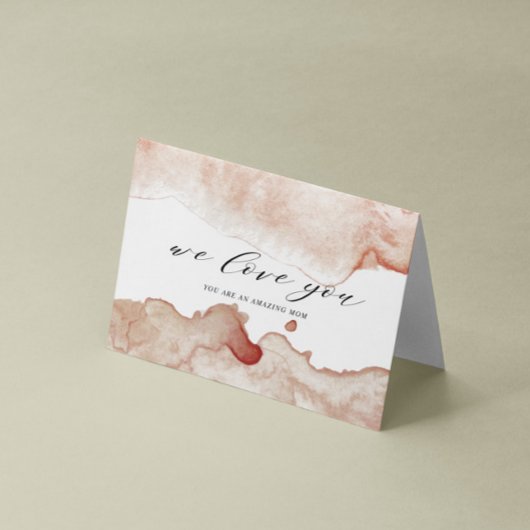 carte de fête des mères joyeuse lavis d'aquarelle