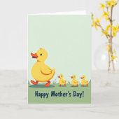 Carte de fête des mères Joyeux Oiseaux (Fleur jaune)