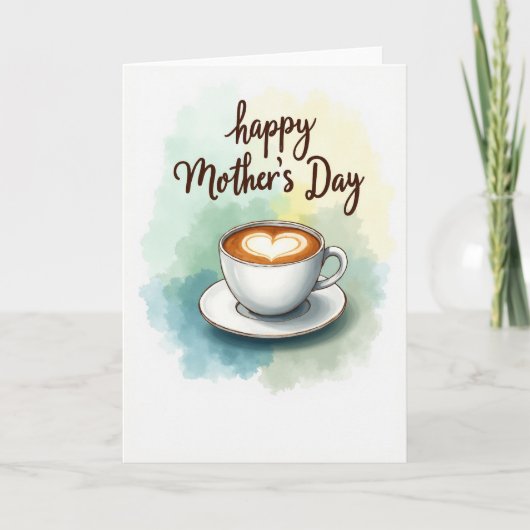 Carte de fête des mères Latte Art (Devant)