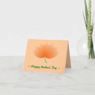 Carte de fête des mères Lotus personnalisée