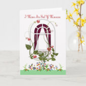 Carte de fête des mères - Mam Welsh (Fleur jaune)