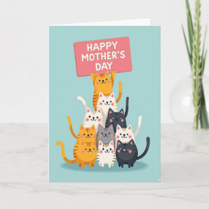 Carte de Fête des Mères Mat Feline