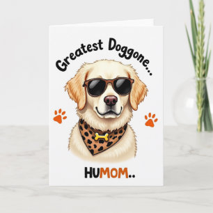 Carte de fête des mères Meilleure amie Chien génia
