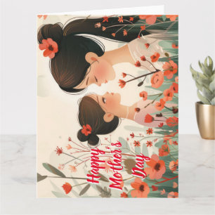 Carte de fête des mères Meilleure maman8 Super Mam