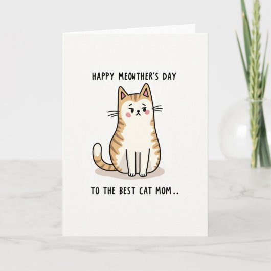 Carte de fête des mères Meilleure maman Grumpy Cat (Devant)