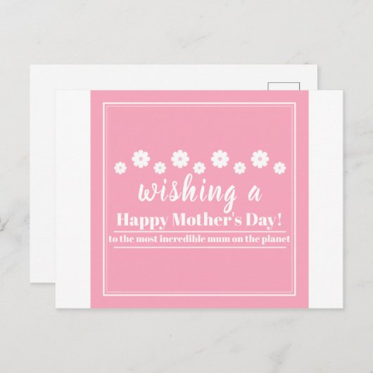 Carte de fête des mères, meilleure maman qui soit (Devant / Derrière)