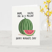 Carte de fête des mères Melon Sucré (Fleur jaune)