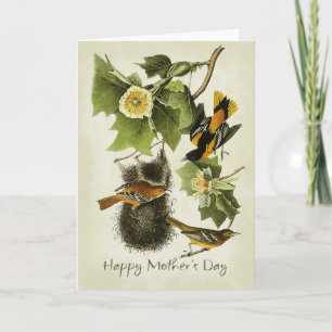 Carte de fête des mères - Oiseaux