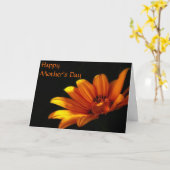 Carte de fête des mères Orange Chrysanthemum (Fleur jaune)