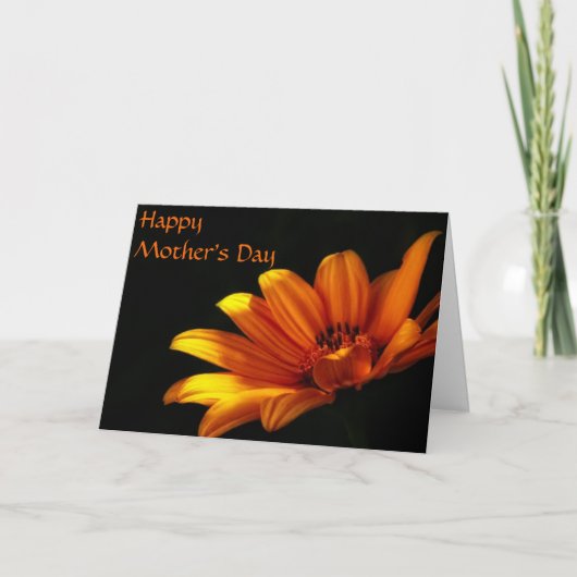 Carte de fête des mères Orange Chrysanthemum (Devant)