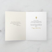 Carte de Fête des Mères Orthodoxes Arbres Dorés (Intérieur)