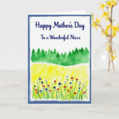 Carte de Fête des Mères Painted Meadow (Fleur jaune)