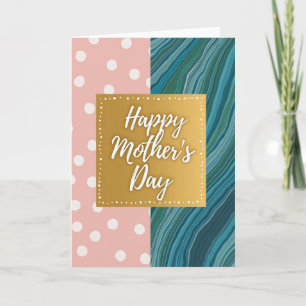Carte de fête des mères pastel à pois