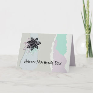 Carte de fête des mères Pastel floral artistique