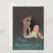 Carte de fête des mères peinte à la main pour les  (Devant)