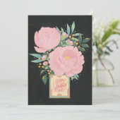 Carte de fête des mères Peony illustrée (Debout devant)