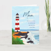 Carte de fête des mères personnalisée avec un phar (Devant)