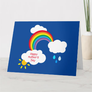 Carte de fête des mères personnalisée météo arc-en